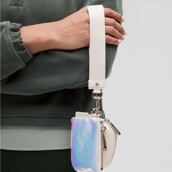 Lululemon Dual Pouch Wristlet *Iridescent IRDS/BONE ONE SIZE - Picture 2 of 3